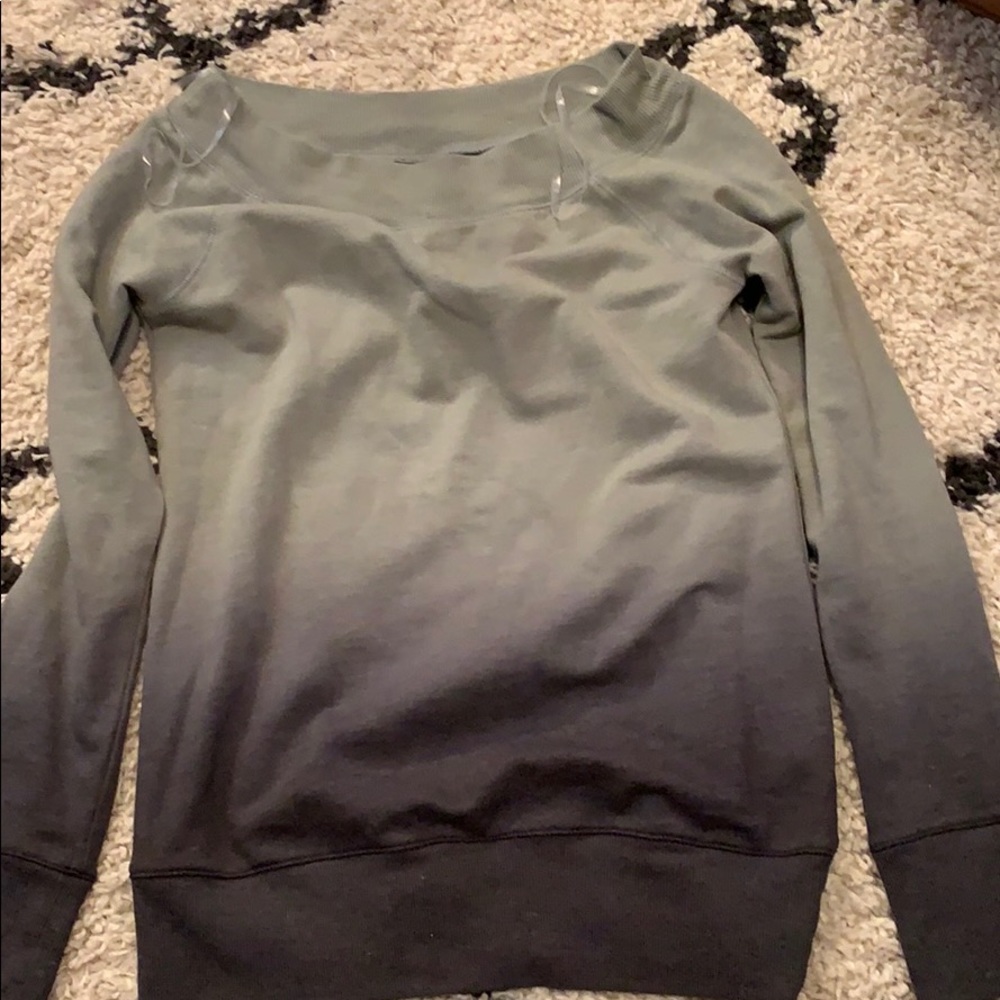 Ombré off the shoulder sweater